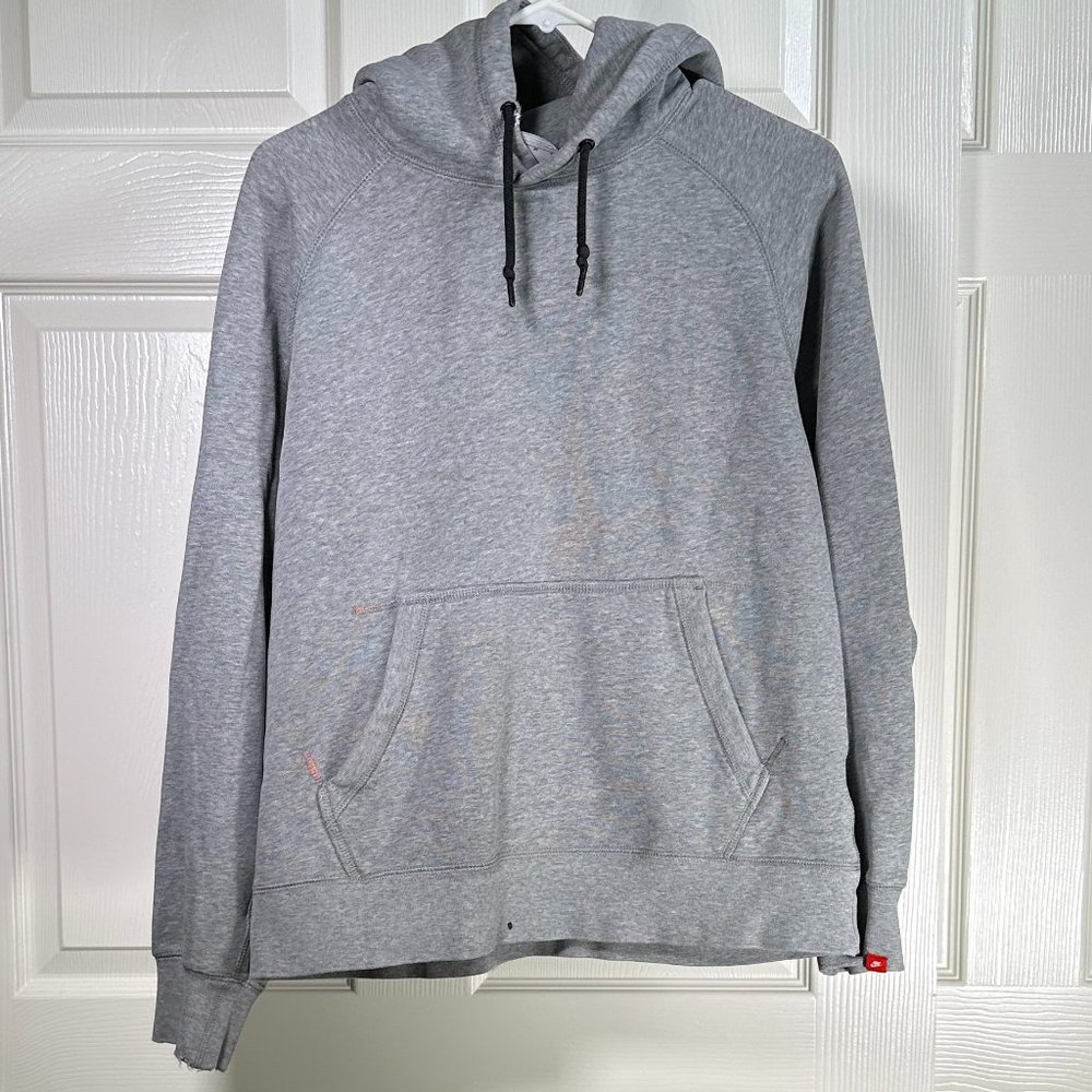Nike Grey Pullover Hoodie Sweatshirt - Medium